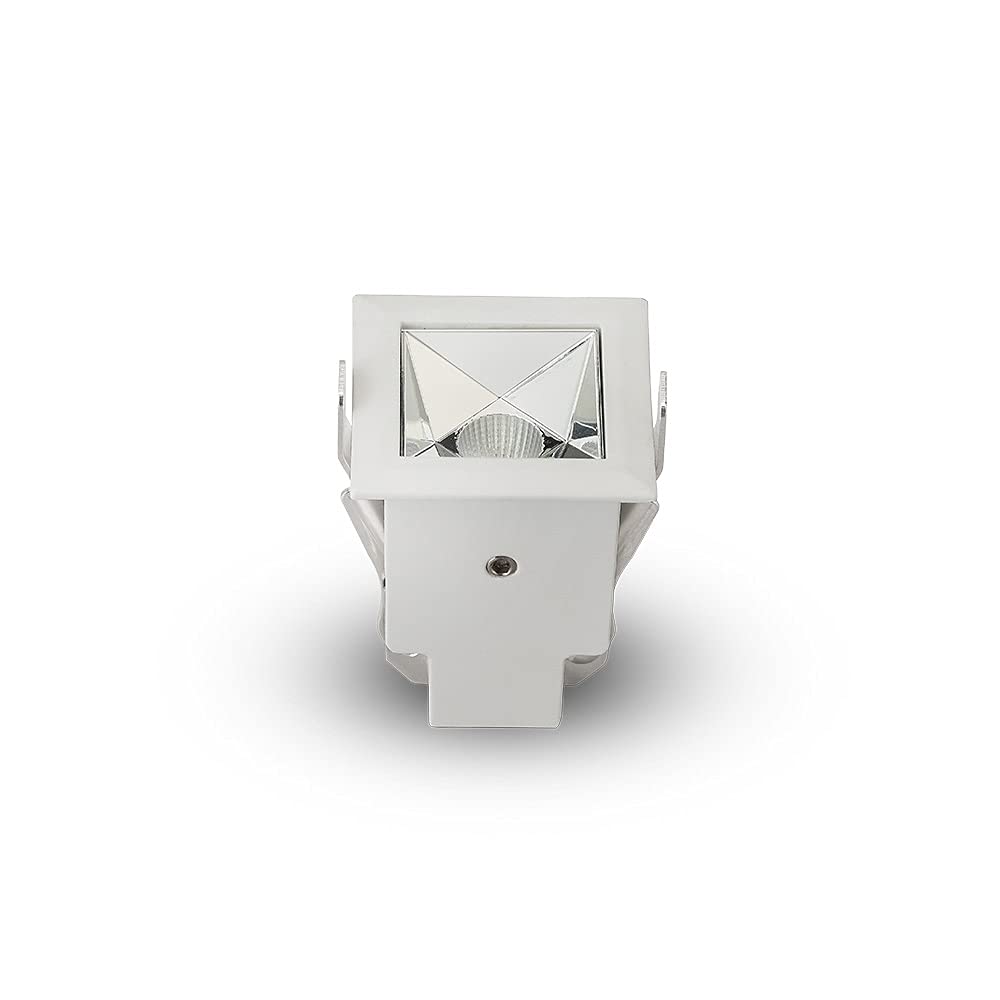 Vonn Lighting Rubik 1-Light Integrated Led 100-277V, Etl Certified, Commercial Grade Ic Rated, Fixed Recessed Downlight With Trim, Beam Angle 34, White, 1.75" L X 1.75" W X 2.25" H