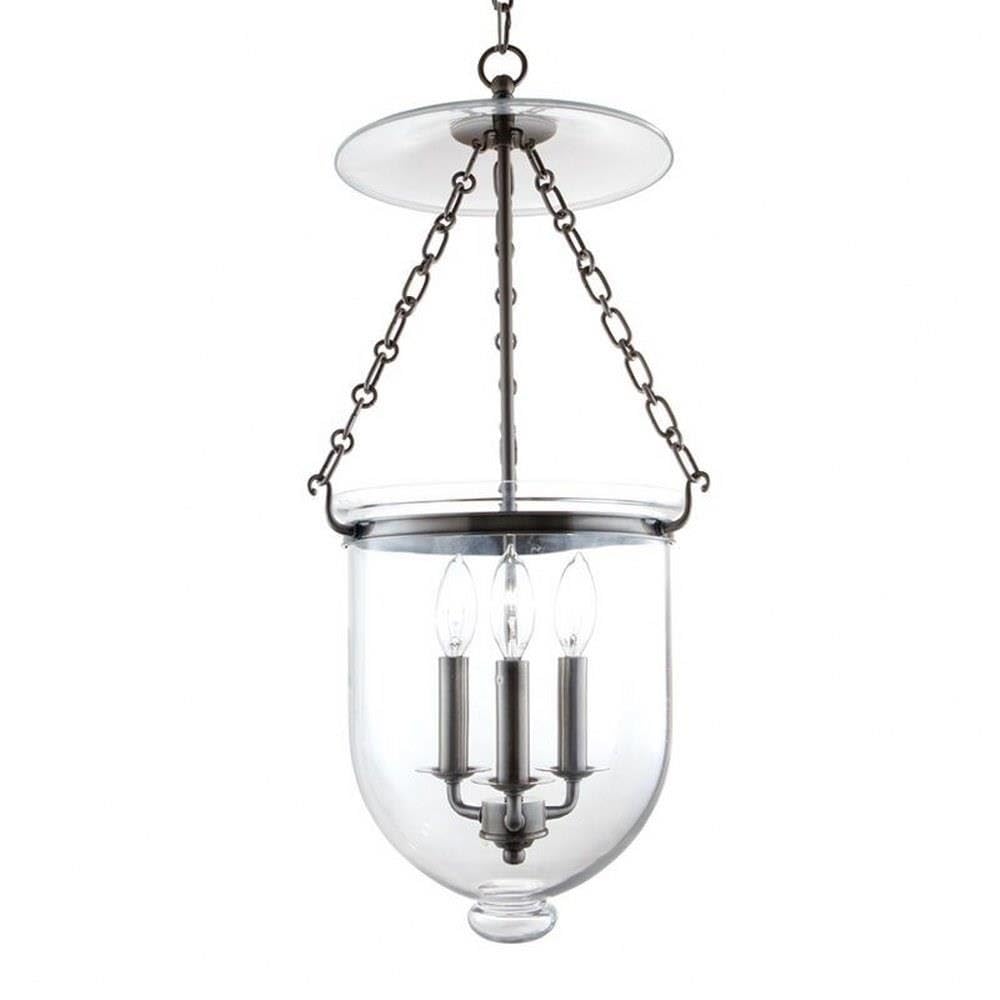 Hudson Valley Lighting 254-HN-C1 Hampton - 3 Light Pendant 25 inches Tall and 12 inches Wide - Historic Nickel