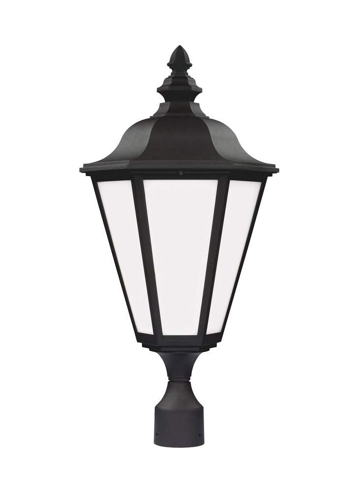 Generation Lighting 89025-12 Brentwood Outdoor Post, 1-Light 100 Watts, Black, 25.75 Inch Height, 13 Inch Diameter, Die Cast Alu