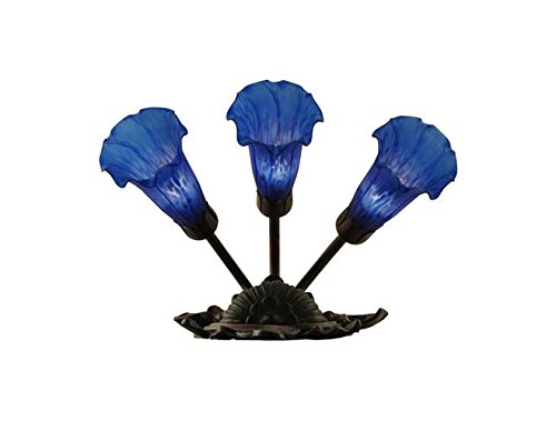 MEYDA 17234 Pond Lily 105 in W 3 Light Wall Sconce - Blue