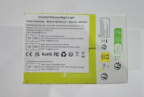 Tianhaixing Night Light Kids Led Bedside Lamp - Cute Car Design, Rgb Colors, Rechargeable, Touch & Remote Control, White, Model Thx883