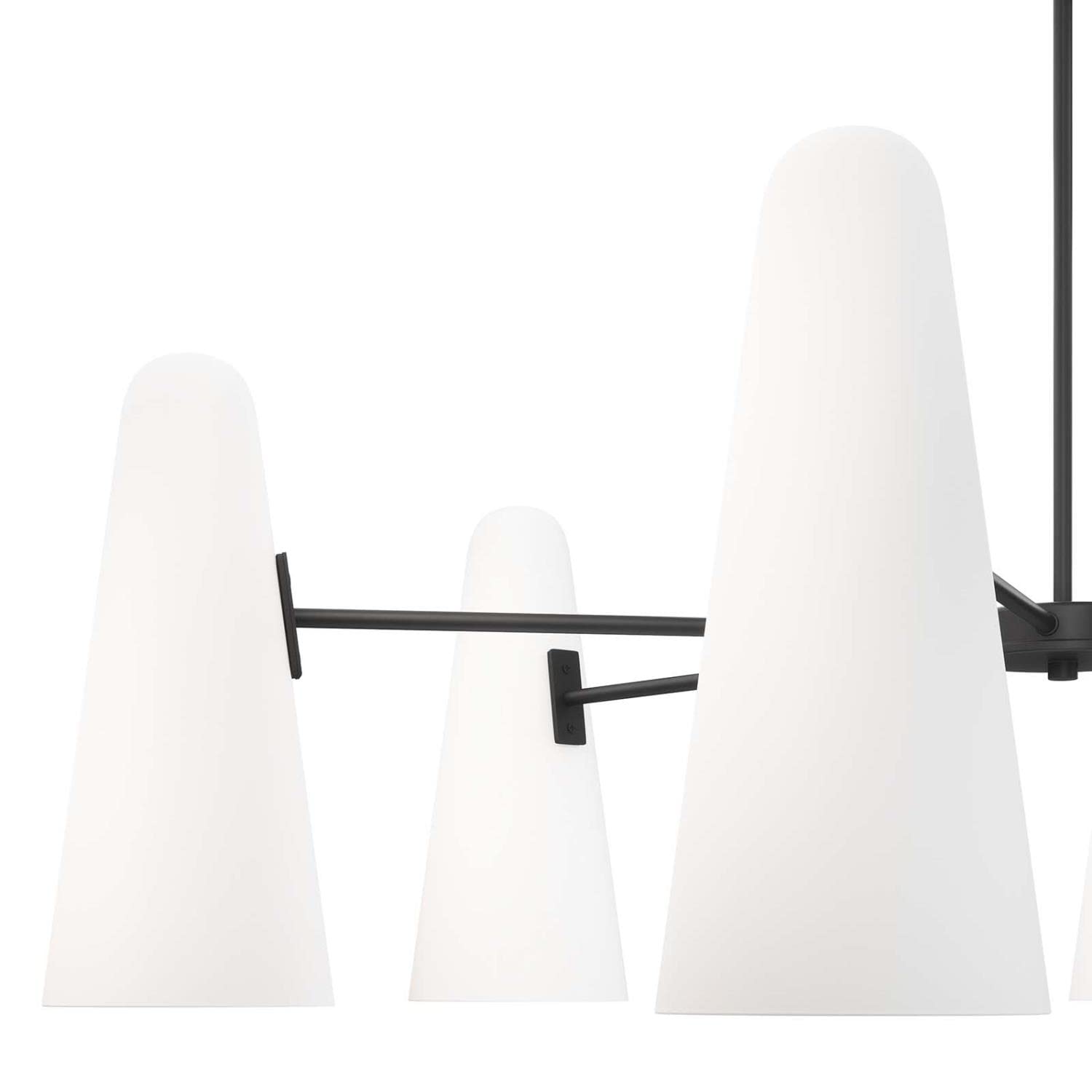 Beacon 6-Light Chandelier in Opal Black