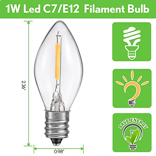 Hiboom LED Light Bulb Lamp Kit - 2 Piece Accessory Cord with On/Off Switch, 6Ft, White, Polycarbonate for Christmas Village Decorations
