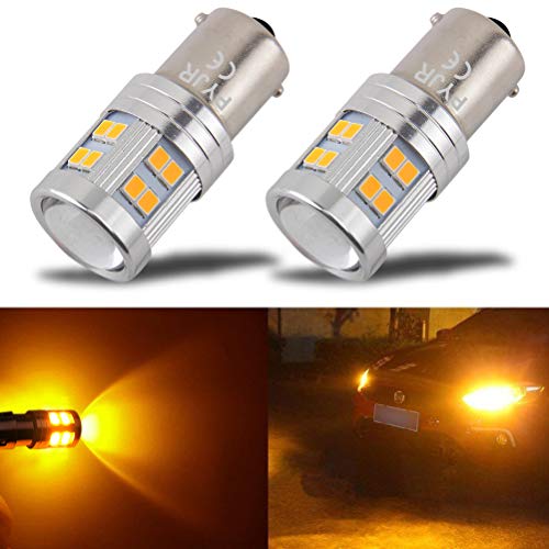 Pyjr 1156 Amber Led Bulb, 1000 Lumens, Ac/Dc 10-30V, Pack Of 2