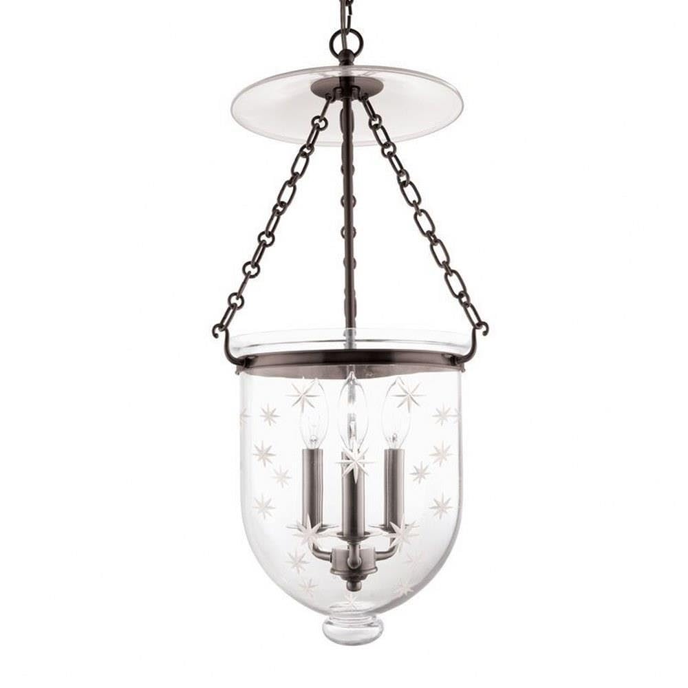 Hudson Valley Lighting 254-OB-C3 Hampton - 3 Light Pendant 25 inches Tall and 12 inches Wide - Old Bronze