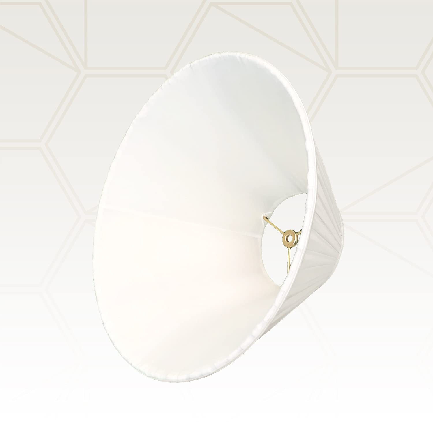 Royal Designs Coolie Empire Side Pleat Basic Lamp Shade, White, 4.5&quot; X 12&quot; X 7.5, Bs-727-12Wh