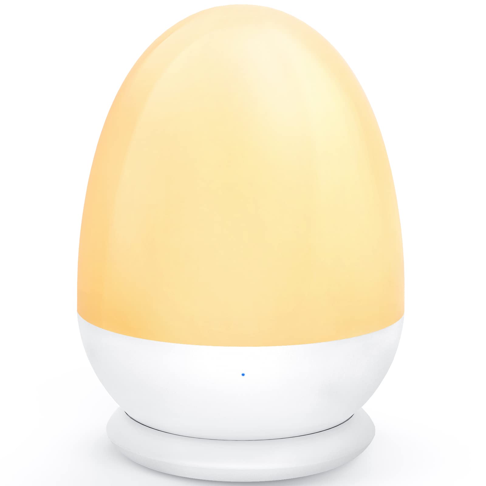 MediAcous Night Lights for Kids Room, Dimmable LED Egg Lamp, Touch Control, 200H Battery Life, White, Model ME-NL02