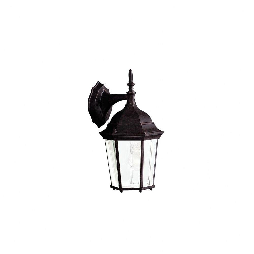 Kichler Madison 14.75'' 1 Light Outdoor Wall Light With Clear Beveled Glass In Tannery Bronze