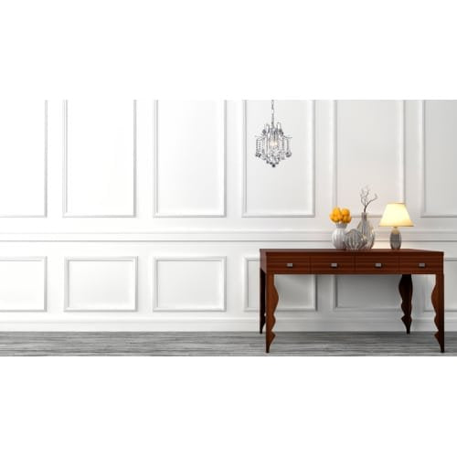 Elegant Lighting Living District Indoor Modern Home Decorative Bright Ceiling Amelia Collection Pendant D12In H15In Lt:3 Chrome