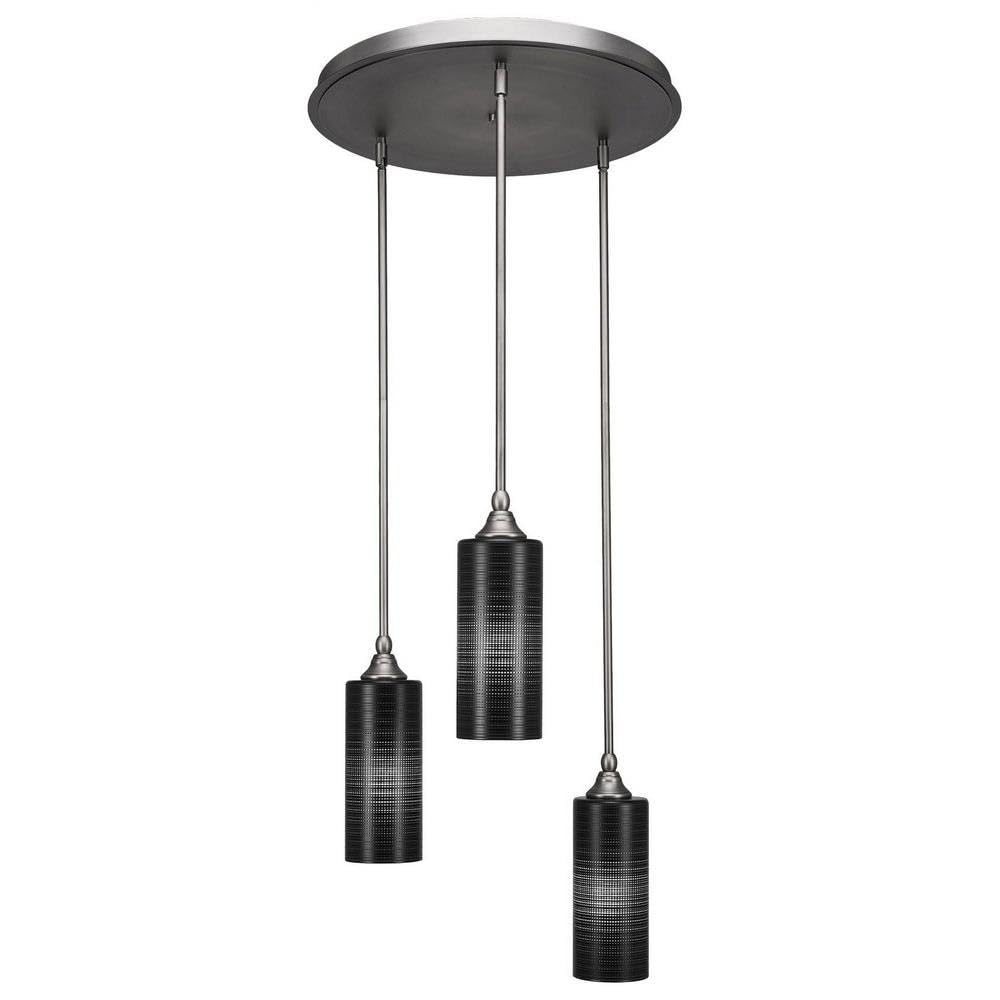Empire 3 Light Cluster Pendalier In Brushed Nickel (2183-Bn-4099)