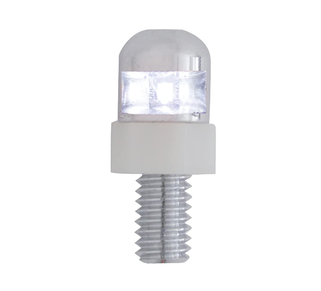 United Pacific 1 LED License Plate Fastener - White LED (2 Pack), 70303