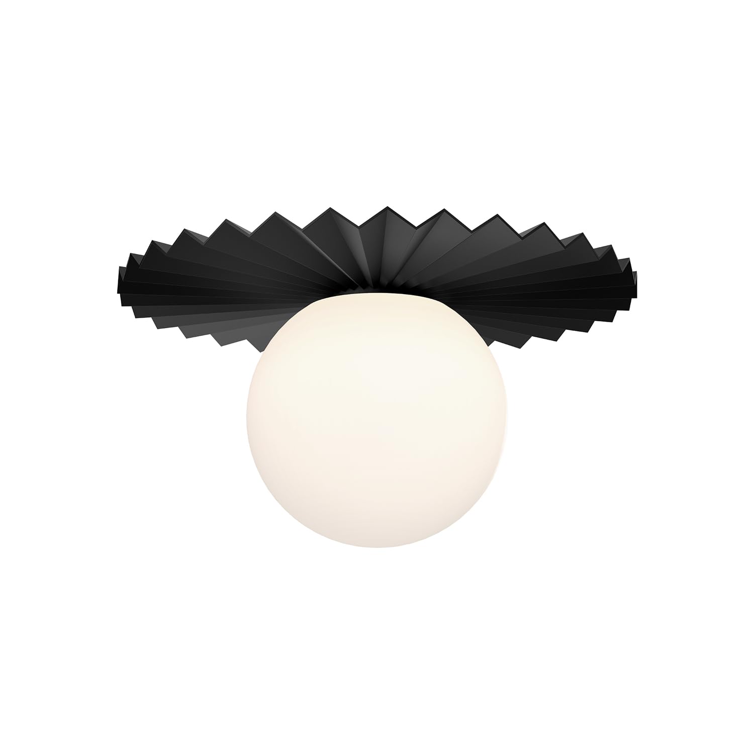 Alora Mood FM501212MBOP Plume Flush Mount, Matte Black/Opal Matte Glass