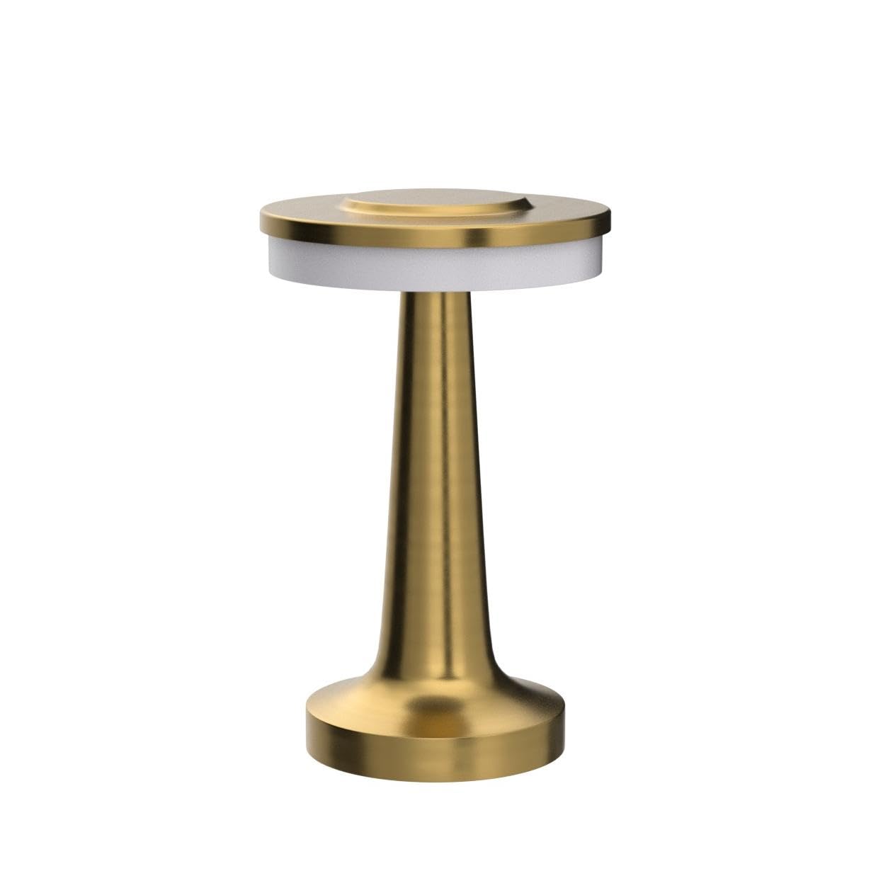 Sunligtgo 3-Way Dimmable Touch Bedside Lamps, Gold 2 Pack, Battery Powered, Glass Shade