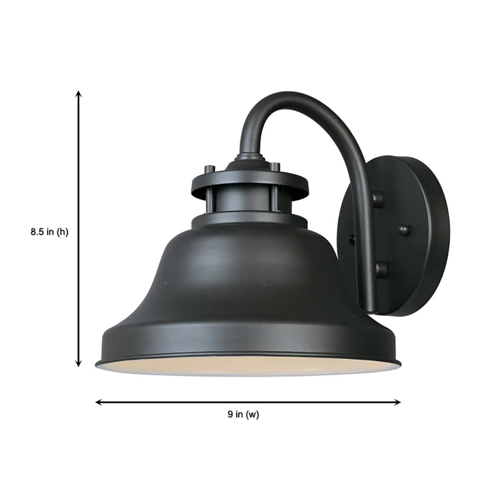 Designers Fountain 31321-Bz Bayport Outdoor Wall Lantern Sconce, 8.5In H, Bronze