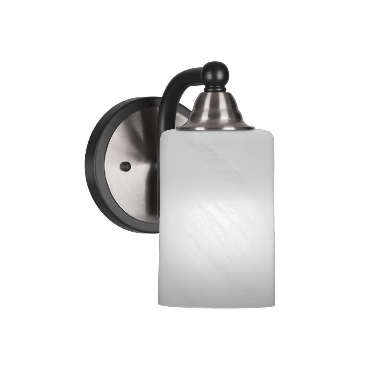 Toltec Lighting Paramount 1 Light Wall Sconce In Matte Black & Brushed Nickel (3421-Mbbn-3001)
