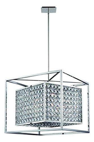 Zeev Lighting 6-Light Struttura Chandelier, Stainless Steel, 20&quot; L X 18&quot; H