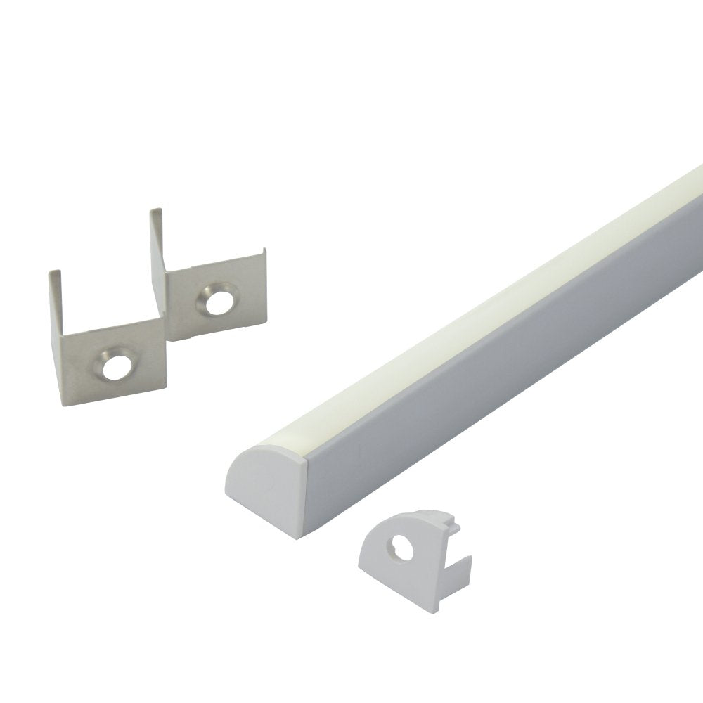 hunhun V Shape LED Aluminum Channel System, 10-Pack, 3.3ft, Silver, Model CH-01-10, Easy Installation
