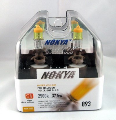 Nokya 893 Arctic Hyper Yellow 2500K Halogen Headlight/Fog Light Bulb