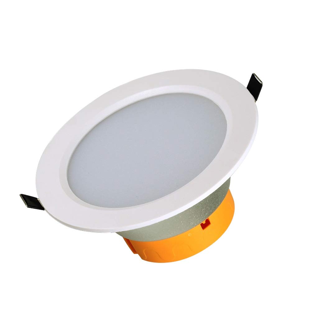 OZZKI Recessed Ultra Slim Round LED Recessed Ceiling Lamp Downlight Anti-Glare Directional Flat Panel Embedded Integrated Spotli