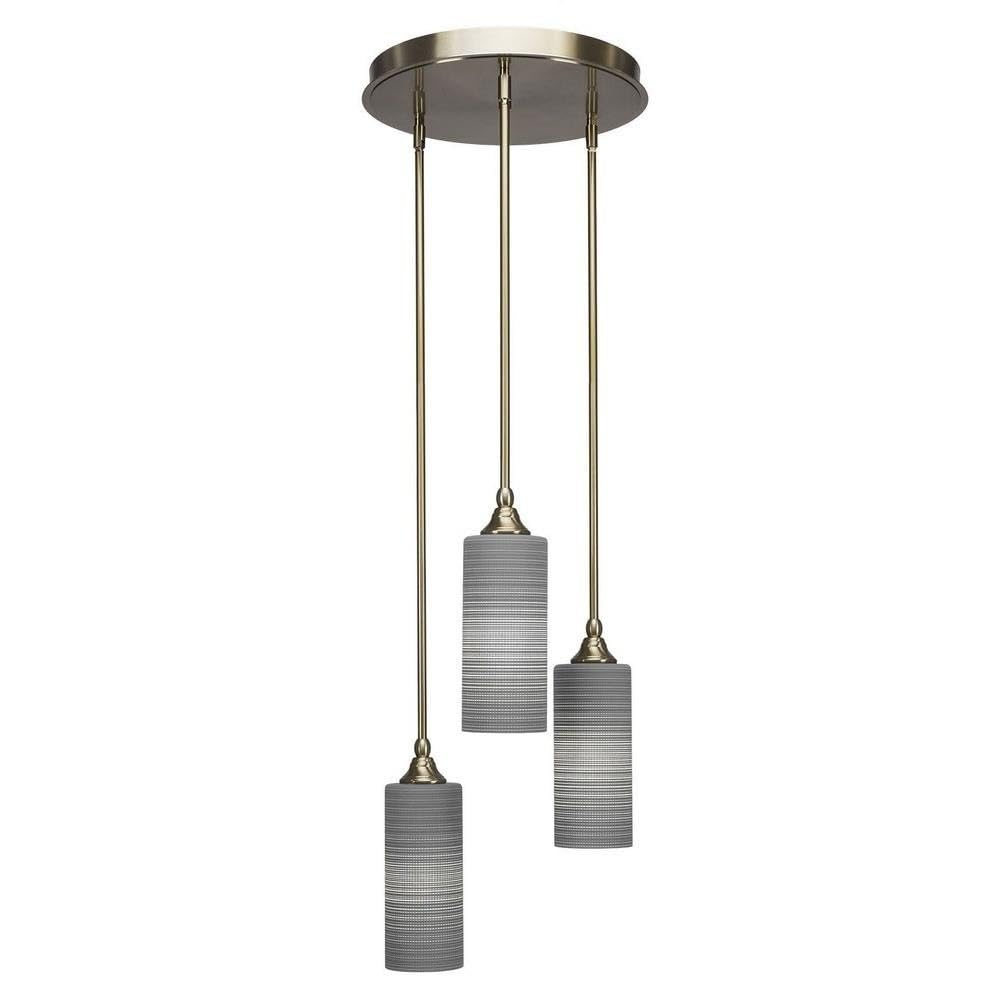 Empire 3 Light Cluster Pendalier In New Age Brass (2143-Nab-4092)