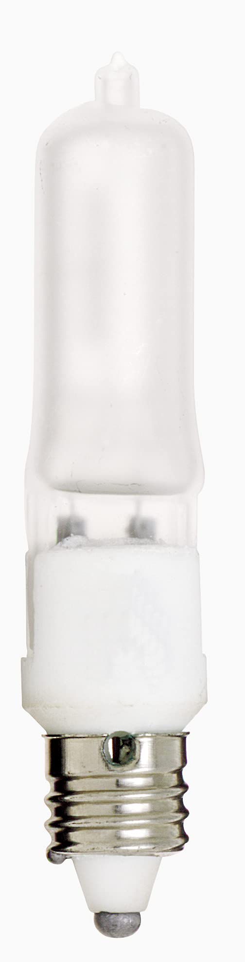 Satco S1916-12Pk Halogen T4 Mini-Candelabra Light Bulb, 100 Watts, 2700K, Frosted (12 Pack)