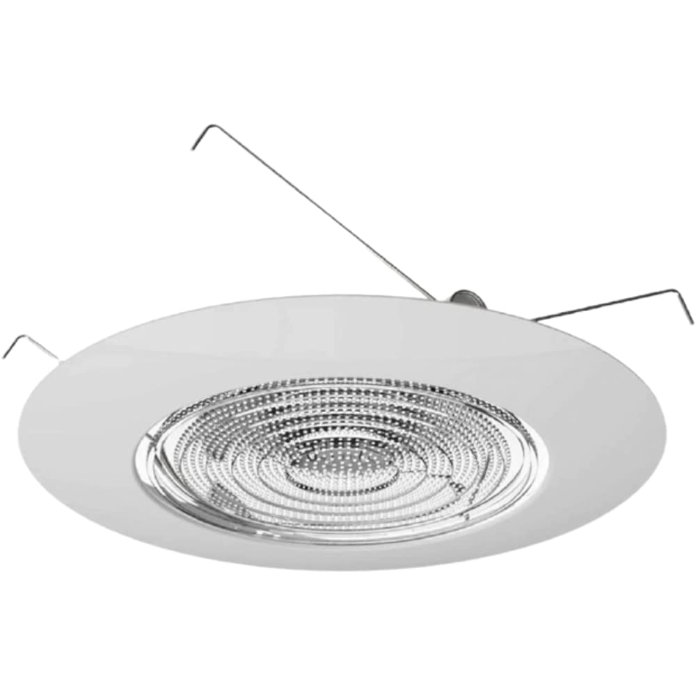 Four-Bros Lighting Flp 6" Inch Fresnel Glass Lens With White Plastic Trim-60 Watt Max. -For Wet Locations-Shower Can Light Trim-Ul Listed