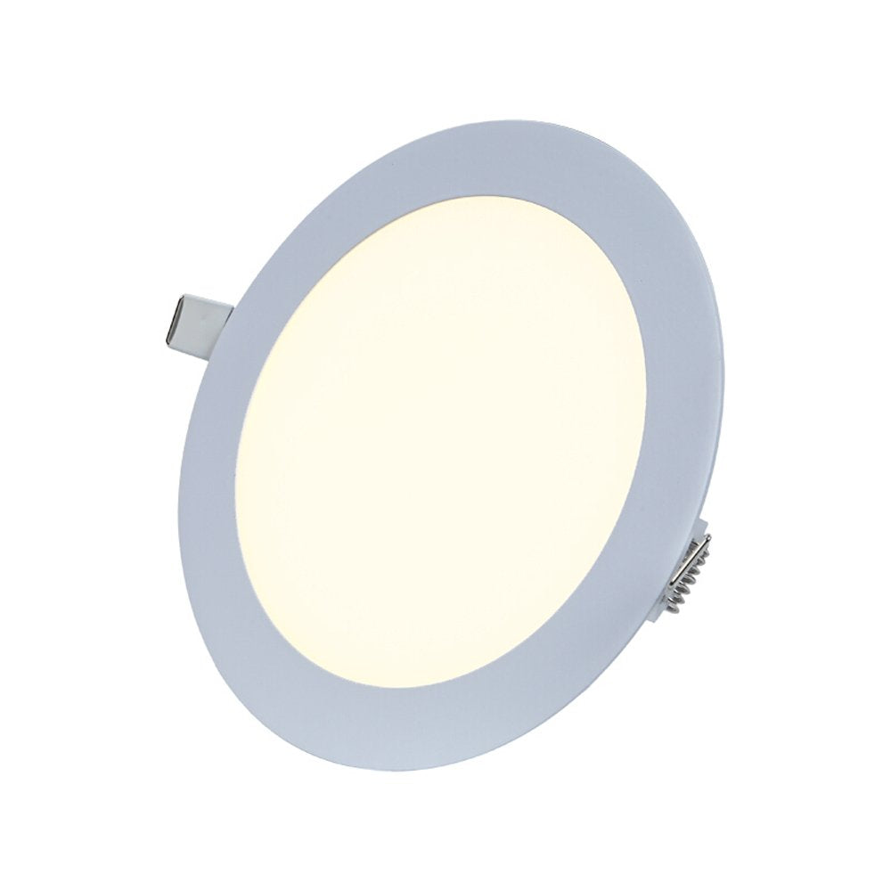 OZZKI Recessed Ultrathin Round LED Ceiling Spotlight, 6W 9W 12W Warm Cold White Lighting,LED Embedded Integrated Panel Light, Ce