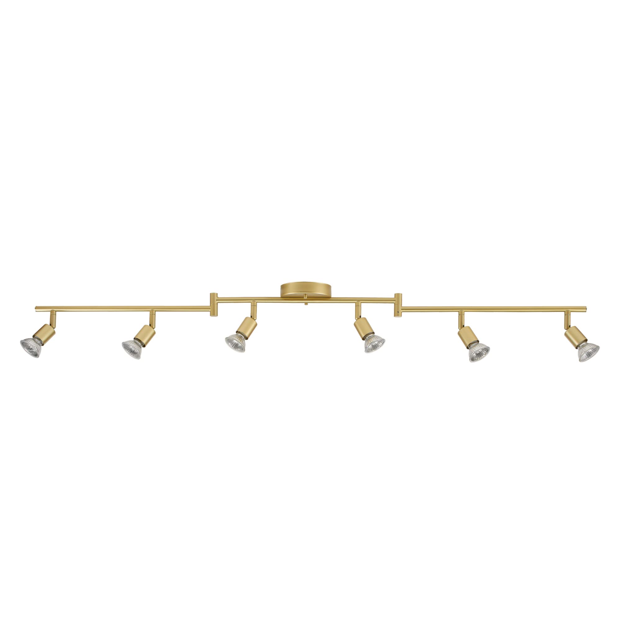 Globe Electric 57505 Payton 6-Light Foldable Track Lighting, Painted Brass