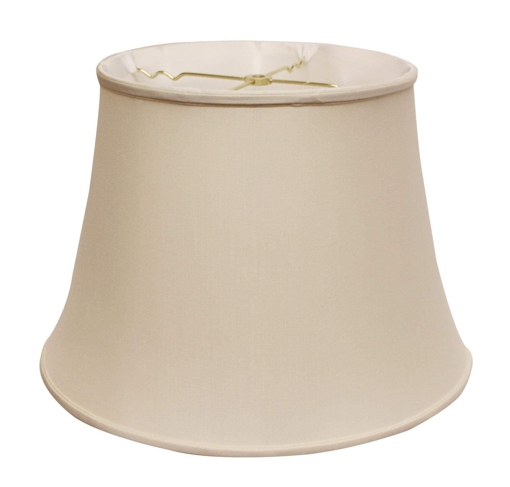 HomeRoots Euro Bell Lampshade 18 in. Champagne & Beige Warm White Model 469658