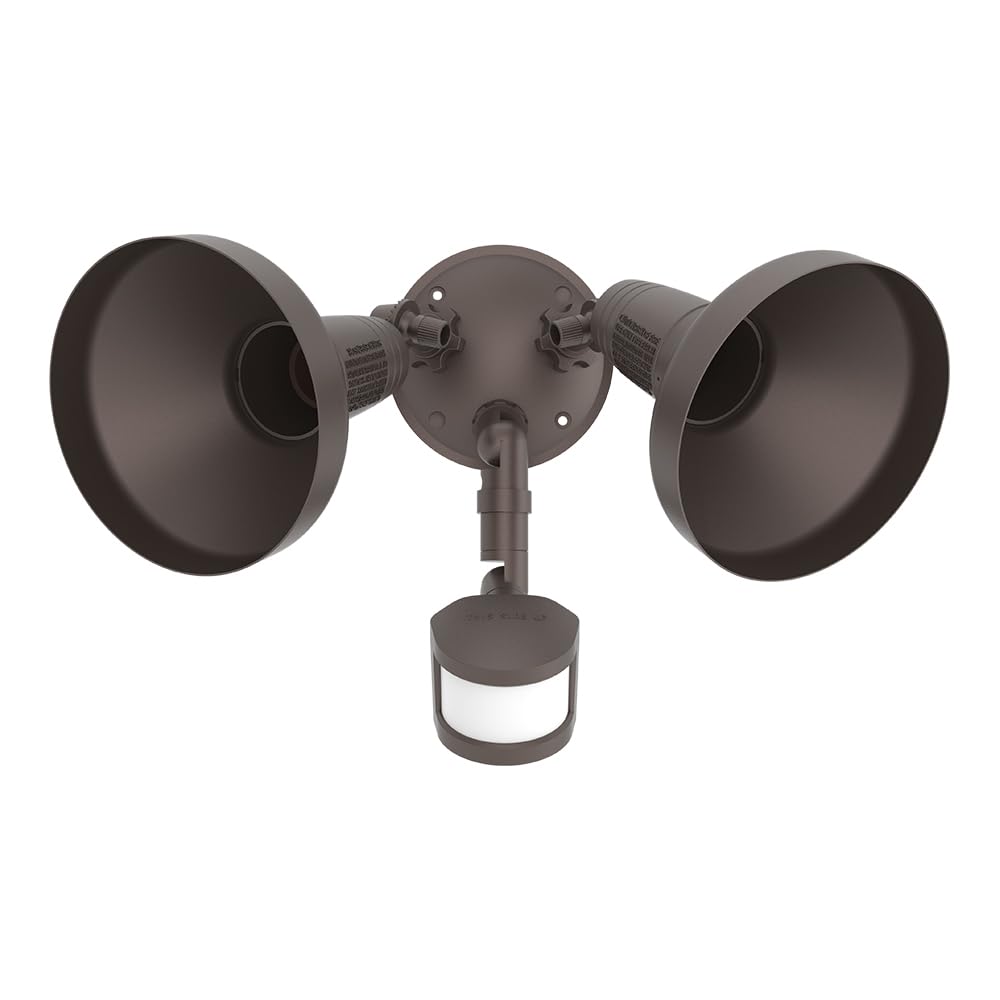 HALO 180° Motion Activated Outdoor Security Flood Light, Bronze, Metal, Model MS185R