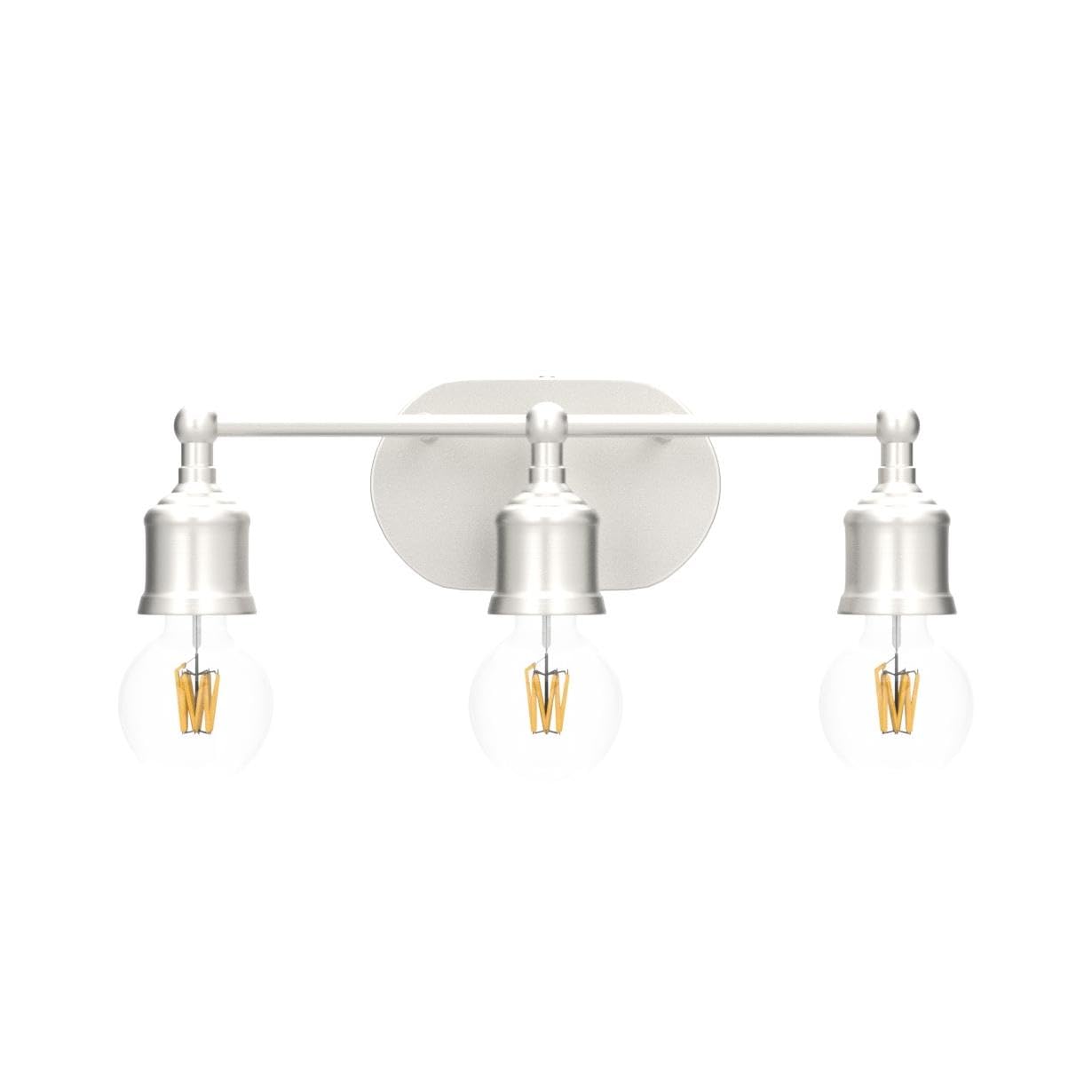 Maxvolador Bathroom Vanity Light, 3-Light Brushed Nickel Vanity Lighting Fixture, Modern Wall Sconce Lights, Wall Mount Over Mir