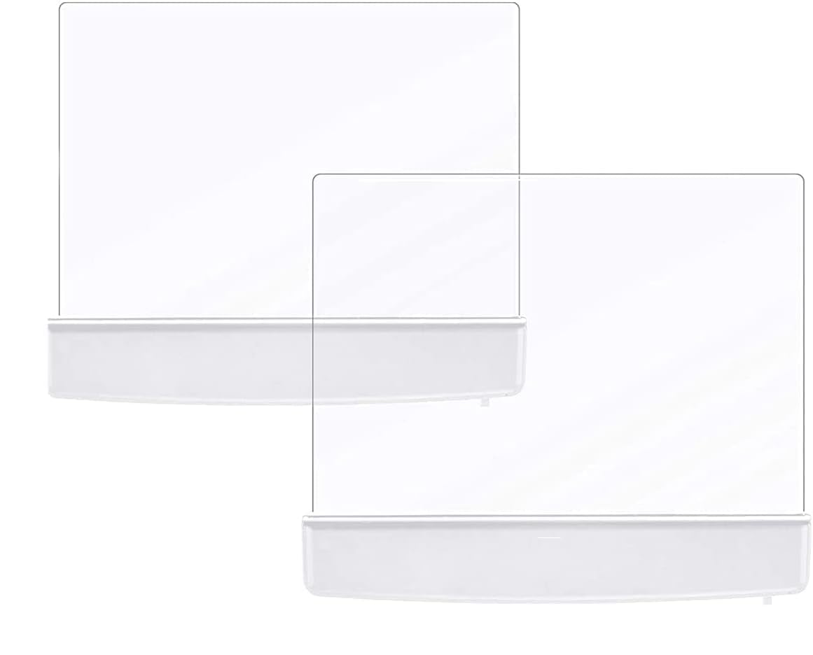 Outus 2 Pieces Flat Book Lights LED Clear Night Lights Reading Lamp Page Portable Bookmark Light for Reading in Bed (White,Class