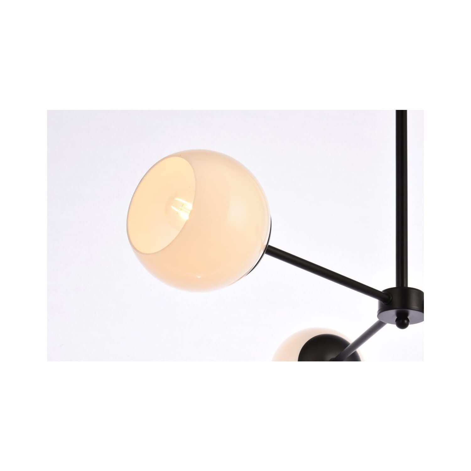 Living District Briggs 3-Light Mid-Century Metal Pendant in Black and White