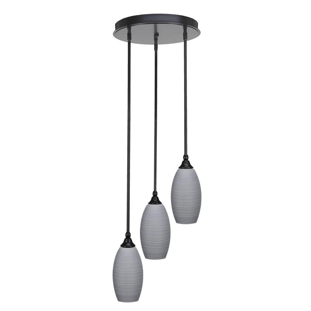 Empire 3 Light Cluster Pendalier in Matte Black (2143-MB-4042)