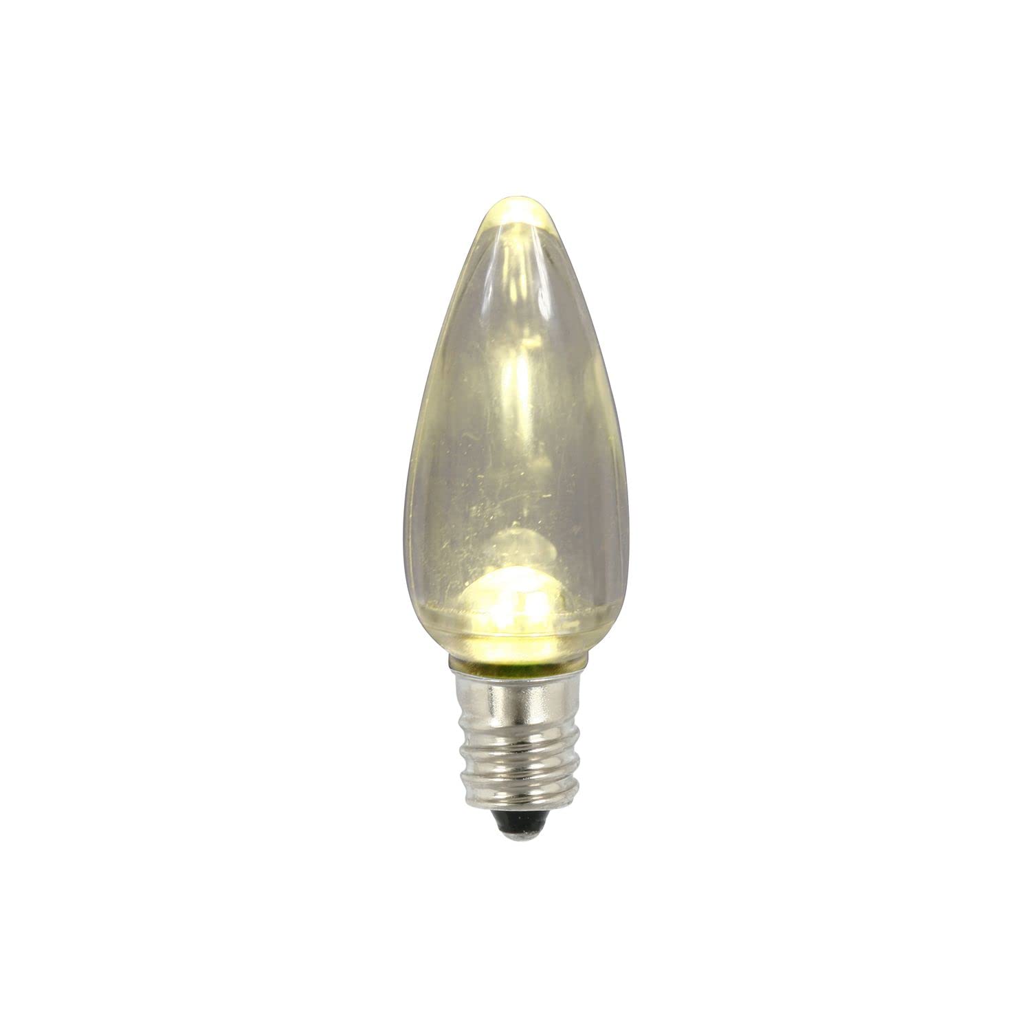 Vickerman C9 Twinkle Transparent Plastic LED Warm White Dimmable Bulb, 25 per Bag