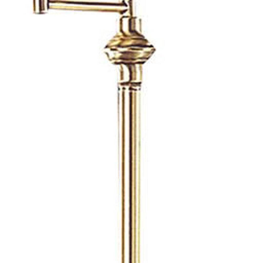 HomeRoots Swing Arm Floor Lamp, 59 in., Metal, Beige Empire Shade, Bronze Finish