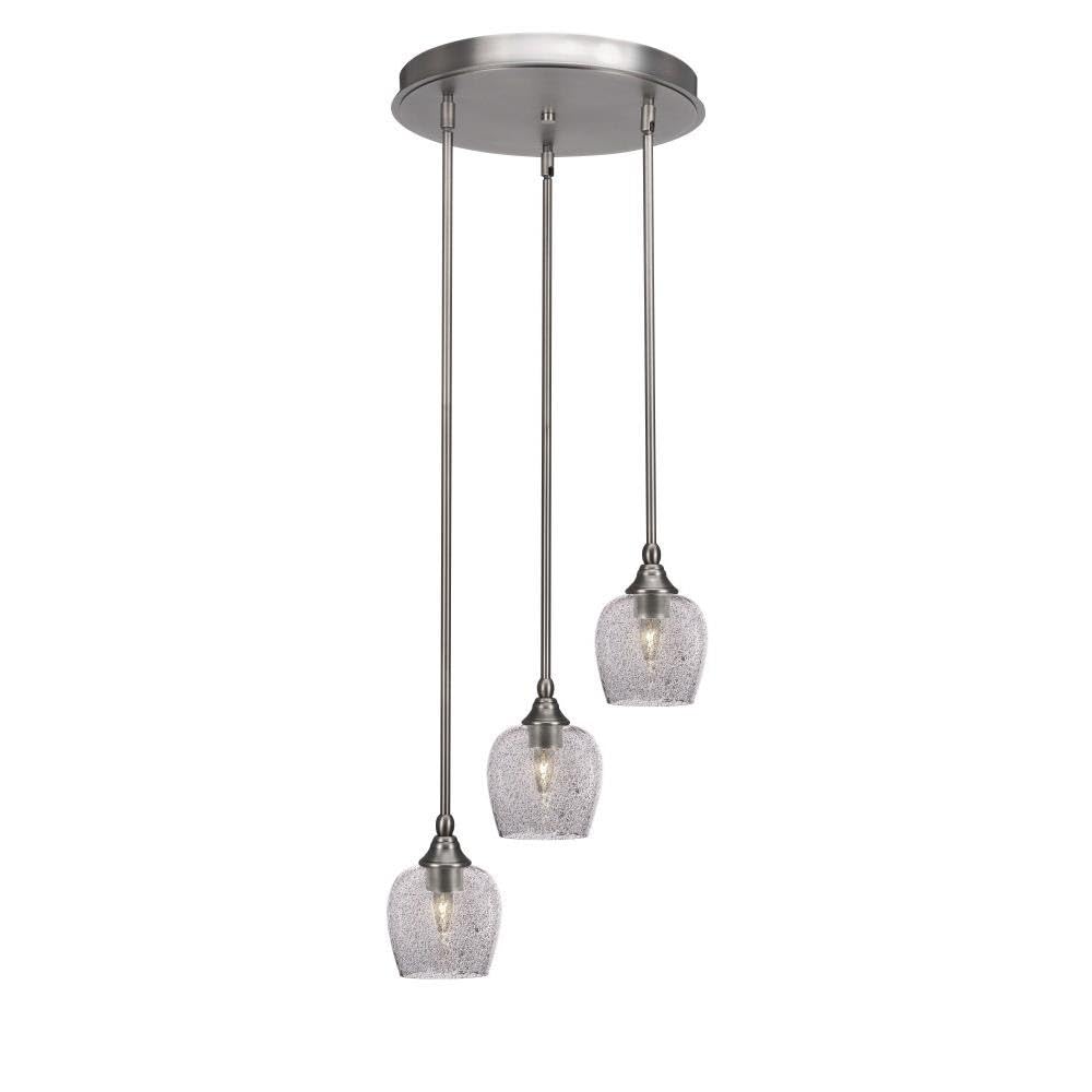 Empire 3 Light Cluster Pendalier in Brushed Nickel (2143-BN-4812)
