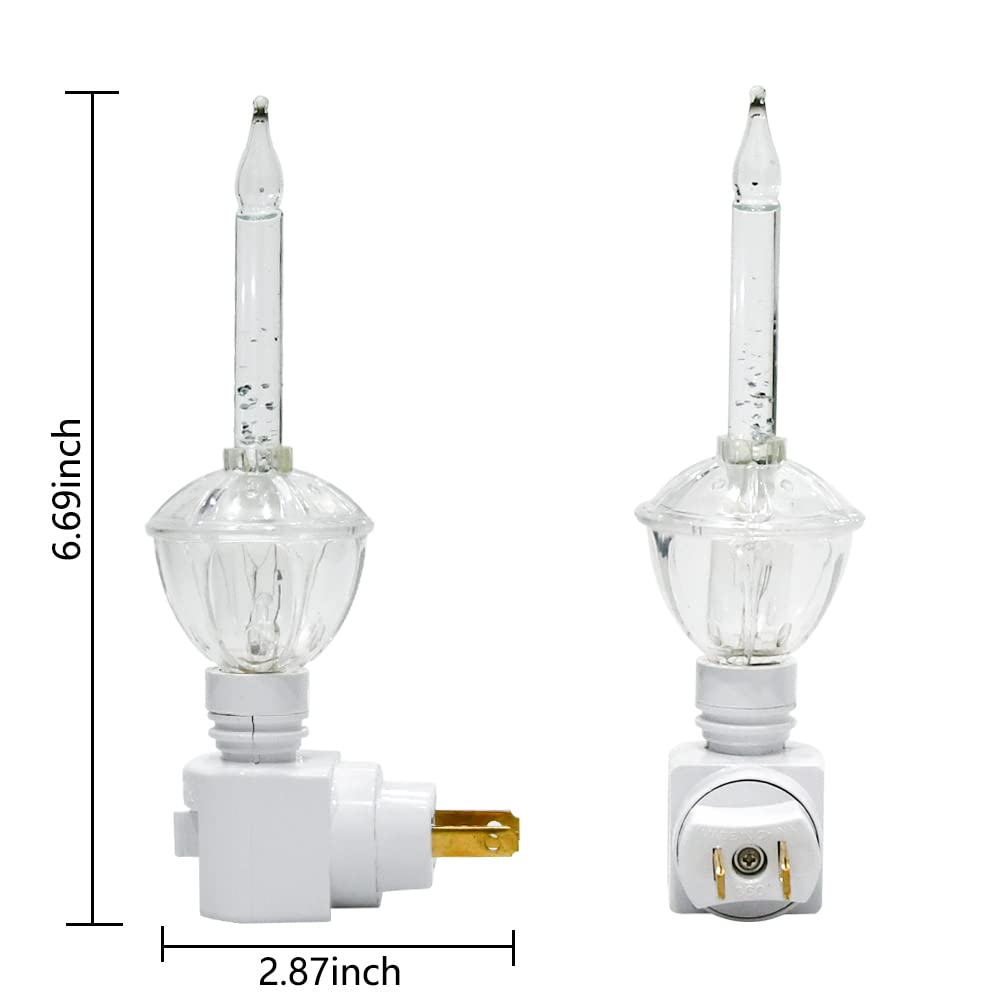 GOOTHY Christmas Silver Bubble Light Night Lights - 2 Vintage 5W Bulbs, E12 Base, Glitter Fluid, 1 Pack