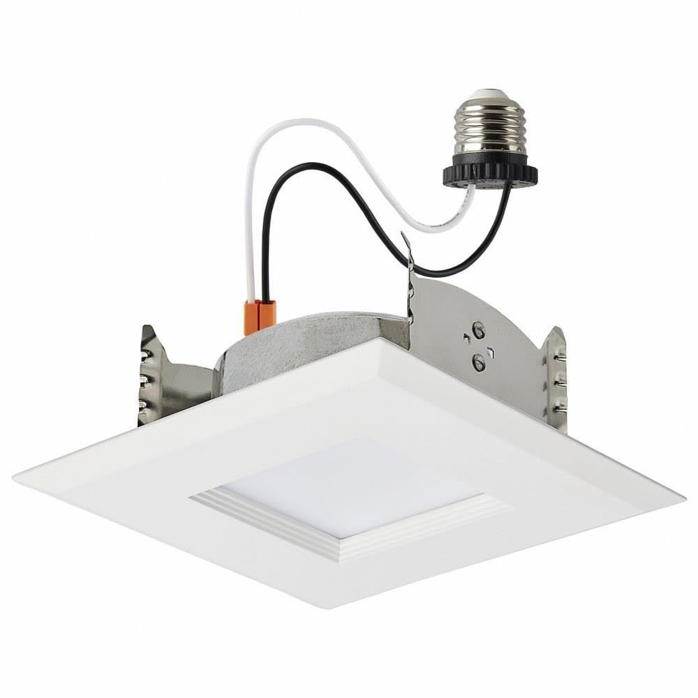 Satco Led Retrofit Downlight With Stepped Baffle, Cct Selectable 2700K/3000K/3500K/4000K/5000K, 4 Inch Square, White