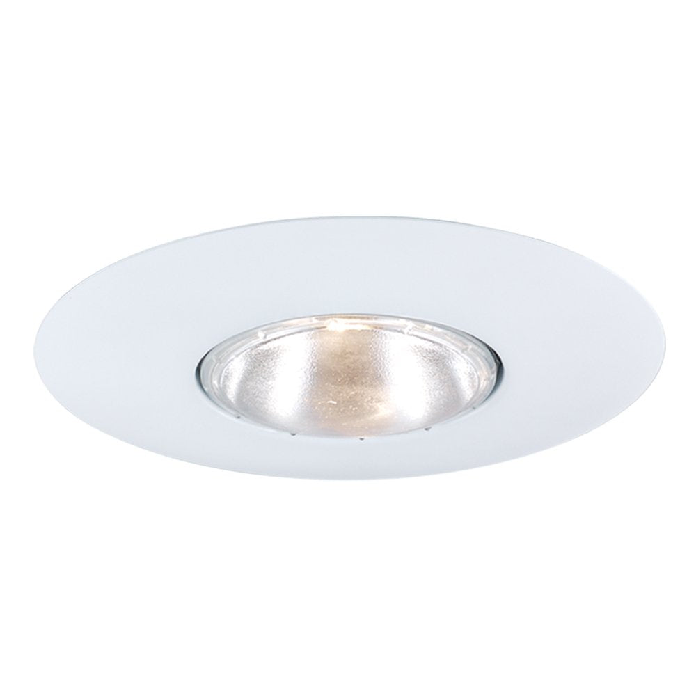 Jesco Lighting Tm602Wh 6-Inch Aperture Line Voltage Trim Recessed Light, Open Trim Ring, White Finish