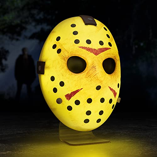 Paladone Jason Voorhees Mask Light - Collectible Horror Movie Lamp - Plastic - Yellow - Model PP8252FTT