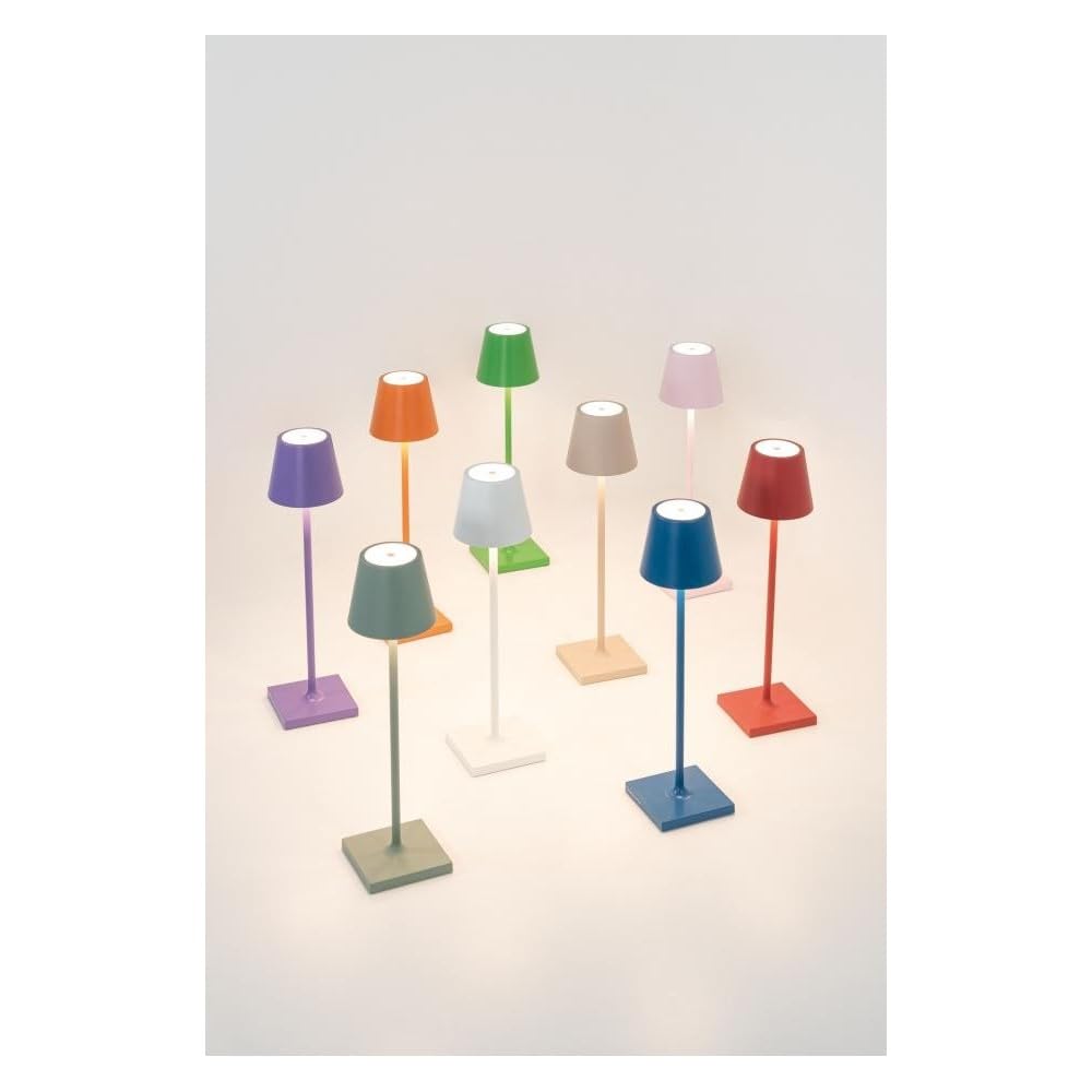 Zafferano, Poldina Micro Lamp With Polished Chrome Finish, Rechargeable And Wireless Table Lamp With Touch Control, Can Be Used