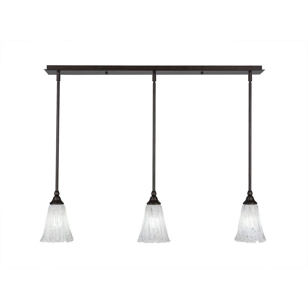 Toltec Lighting 3 Light Linear Pendalier In Bronze (36-Brz-729)