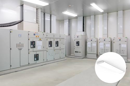 Lithonia Lighting Truwrap 4 Foot Led Ceiling Light Fixture  Low-Profile Wraparound Led Shop Light  Adjustable Lumens  Selectable Warm White/Cool White/Daylight Color  Flat Diffuser  Medium Width