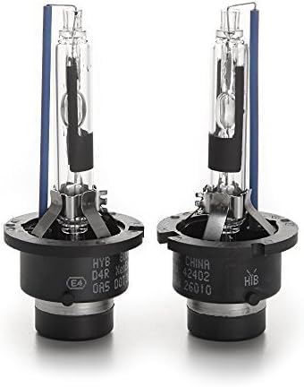 HYBKLER D4R HID Bulbs, 6000K Diamond White, 35W Low Beam, IP68 Waterproof, Pack of 2