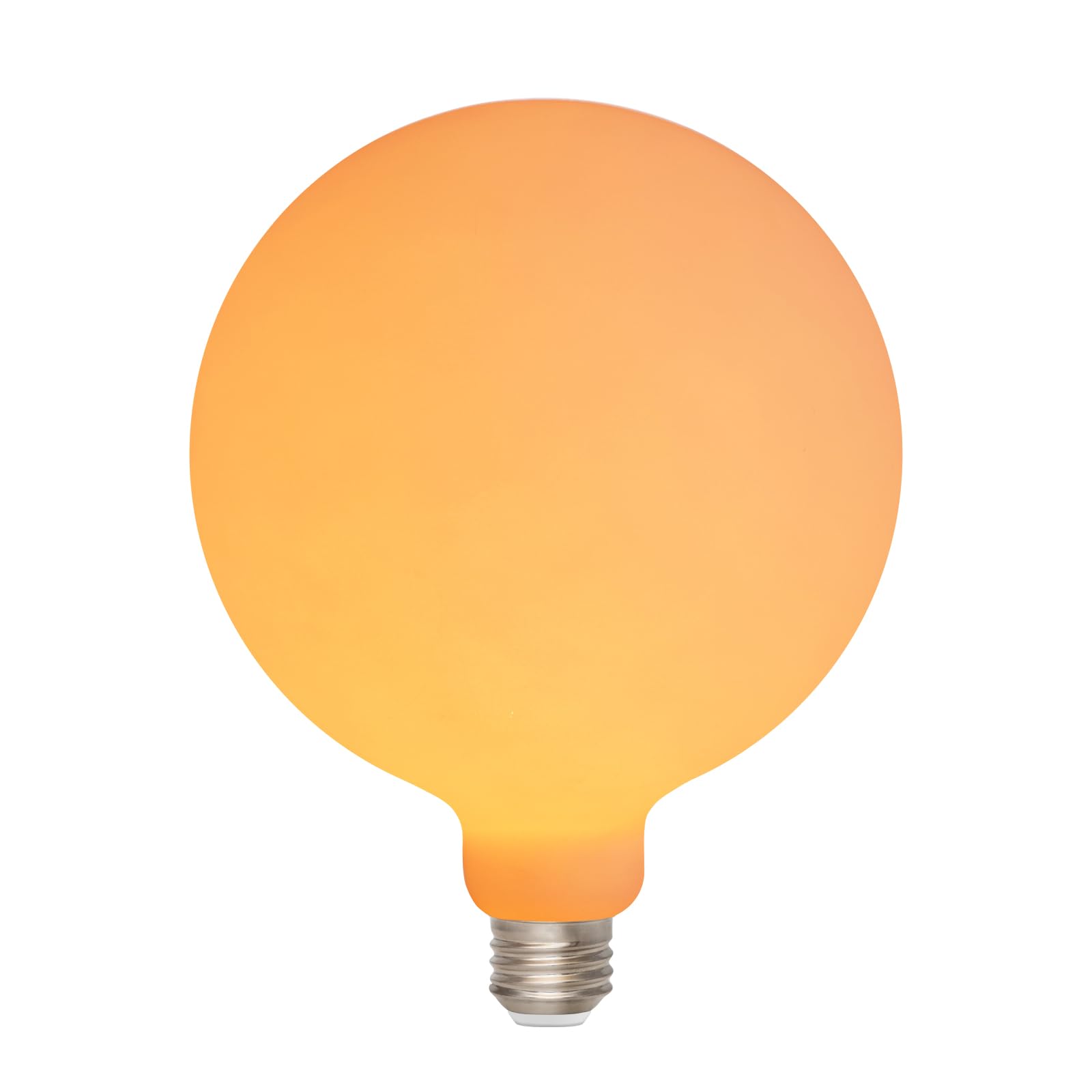 Onewish G150 Globe Led Bulb Matte White, E26 Glass Led Filament Light Bulb, Warm Sunset Decorative Design For Kitchen Island, Ca