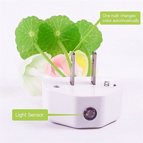 Zezhou 2 Pack Led Night Lights - Color Changing Mushroom Lamps, Dusk To Dawn Sensor, Funny Decor For Kids And Nursery