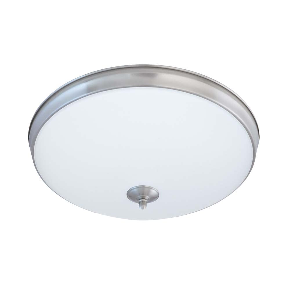 Good Earth Lighting Legacy 19-inch LED Flush Mount - Satin Nickel, Dimmable, 2100 Lumen, 3000K, 50,000 Hour Rated Lamp Life