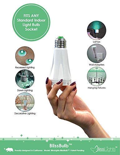 BlissLights BlissBulb - Laser Star Projector, Galaxy Lighting for Party, Holidays, Night Lights, Patios (Indoor/Outdoor, Standar