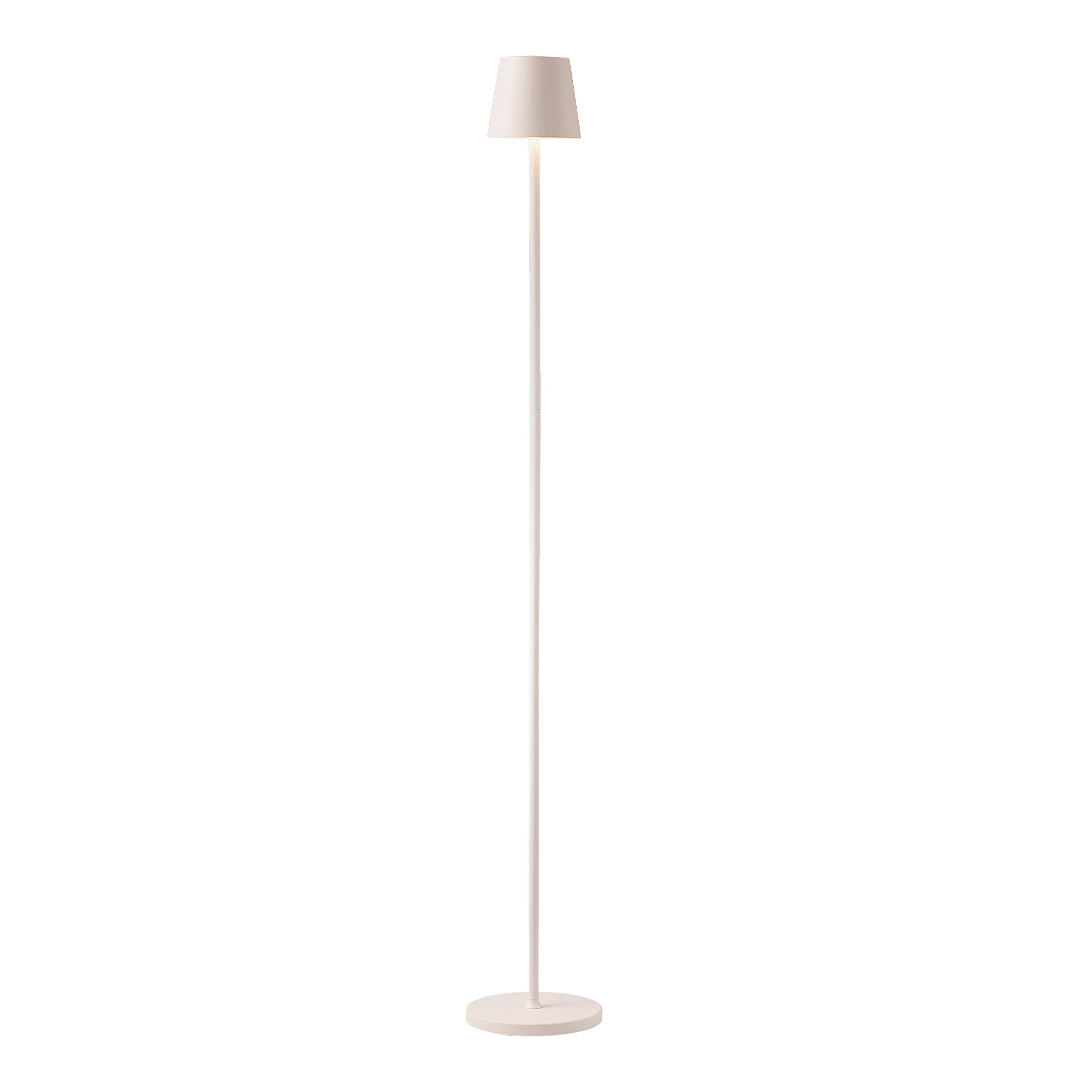 OBright Cordless LED Floor Lamp, Rechargeable, Water Resistant, Dimmable, Adjustable Height, Model OB-FL21B, White